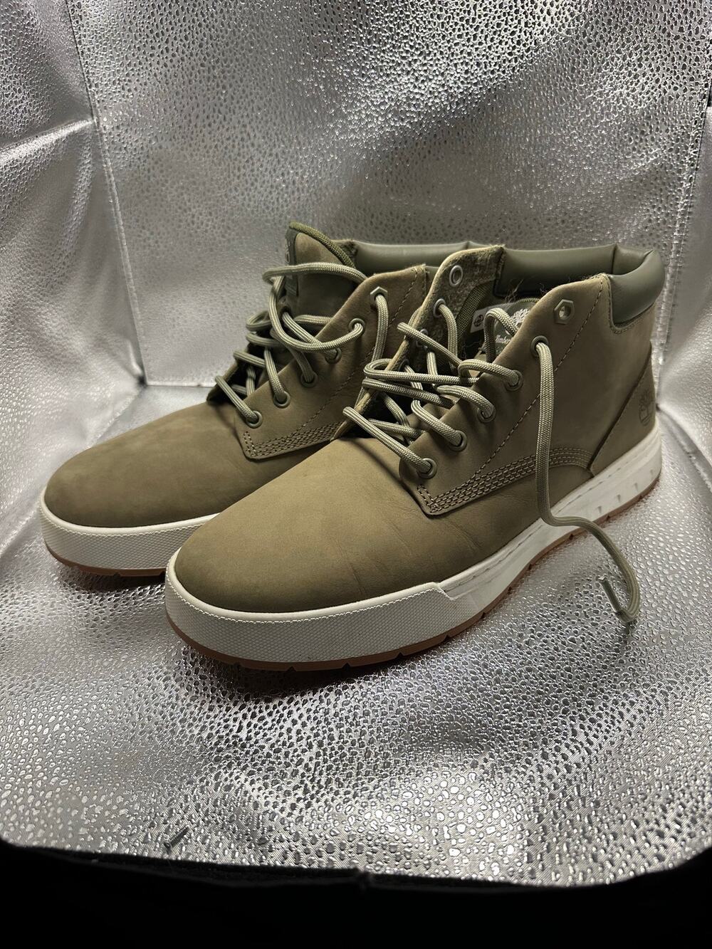 Timberland Maple Grove Mid Lace-Up Mens 8.5 Green Nubuck Chukka Boots